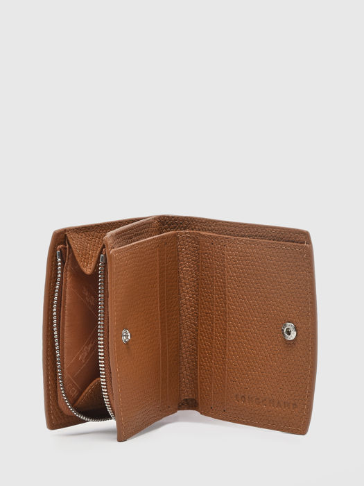Longchamp Roseau Portefeuille Bruin